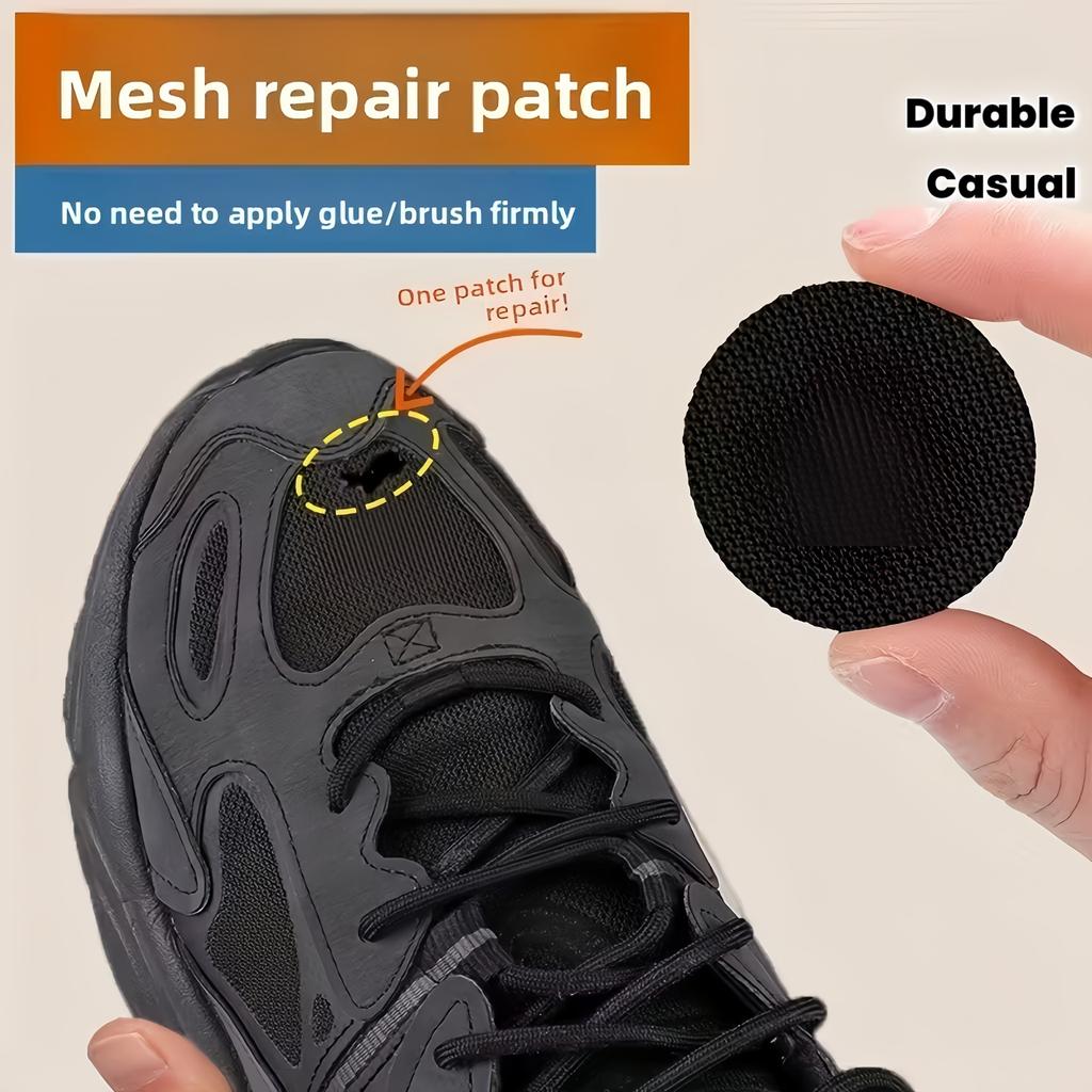 5er-Set Selbstklebende Schuhreparatur-Flicken | Strapazierfähige Netz- und Lederflicken für Sport- und Freizeitschuhe, Fersenschutz