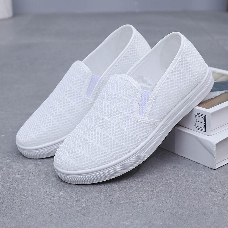 

Дышащие удобные универсальные сетчатые туфли на одну ногу, тканевые туфли, мужские рабочие сетчатые туфли, дышащие для студентов 44