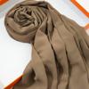 Solid Color Chiffon Scarf Breathable Simple Casual Shawl Hijab Windproof Sunscreen Head Wrap for Women Women Abaya Accessories