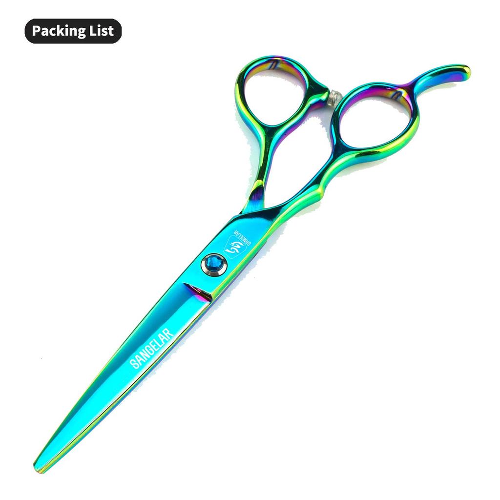 Sanglar Left Hand 6 inch Professional Razor Edge Series Hair Cutting Scissors - Barber Hair Cutting & Thinning Shears For Salon & Home
