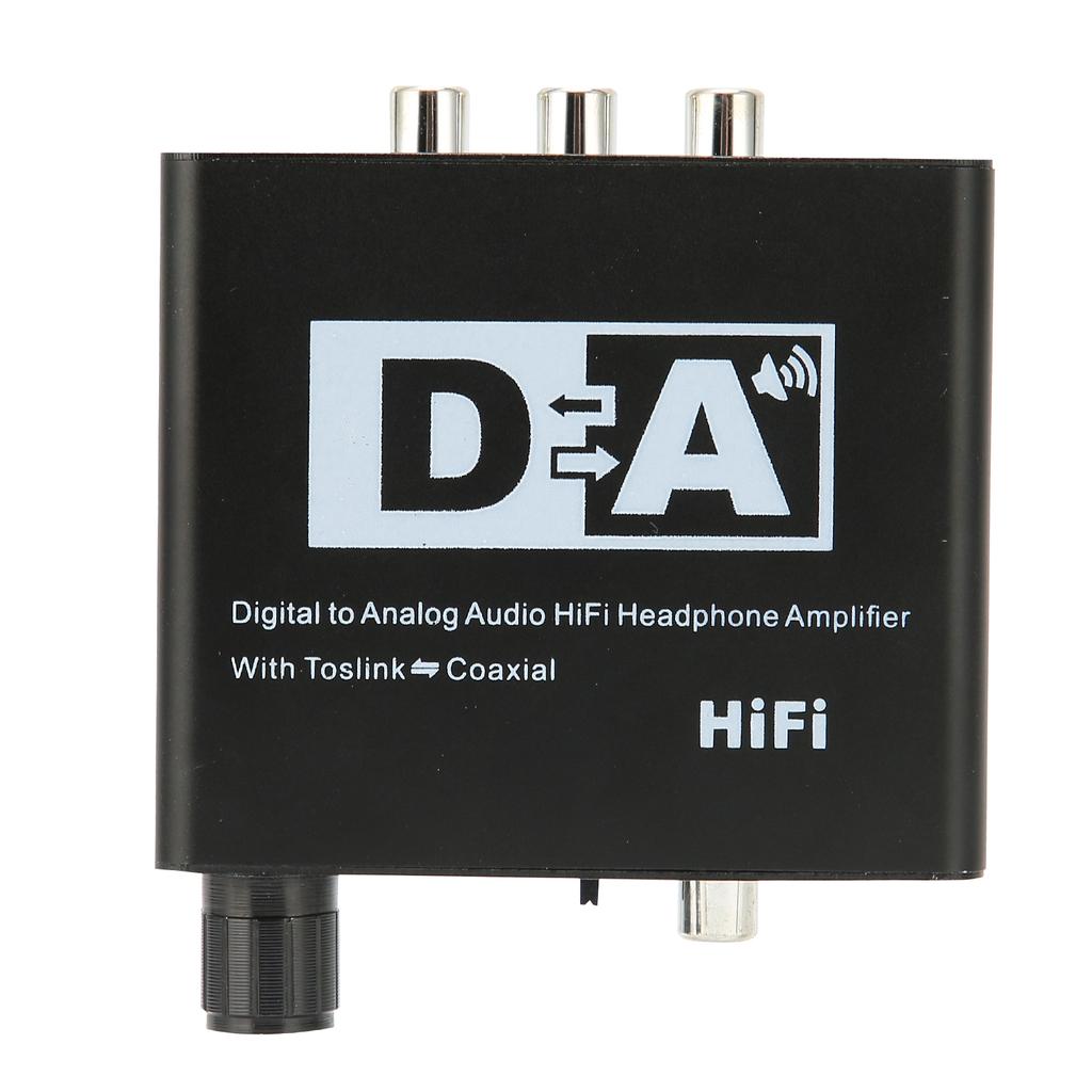 Digital to Analog Converter HD AC Digital to Analog L R RCA Converter with Volume Control for HDTV
