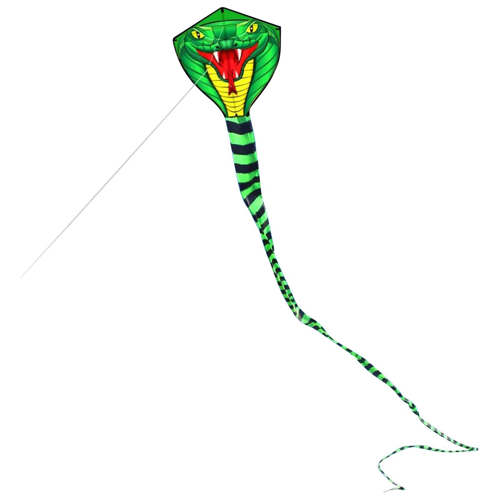 

Большой мощный воздушный змей-змеевик со стропой для полетов на открытом воздухе для развлечений и спорта One Size зелёный