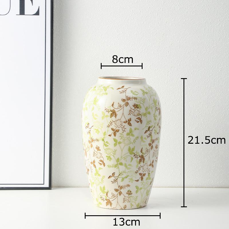 Blue and White Porcelain Vase Elegant Classical Flowers Pot Desk Decoration Flower Arrangement Floral Vases Room Aesthetic Decor