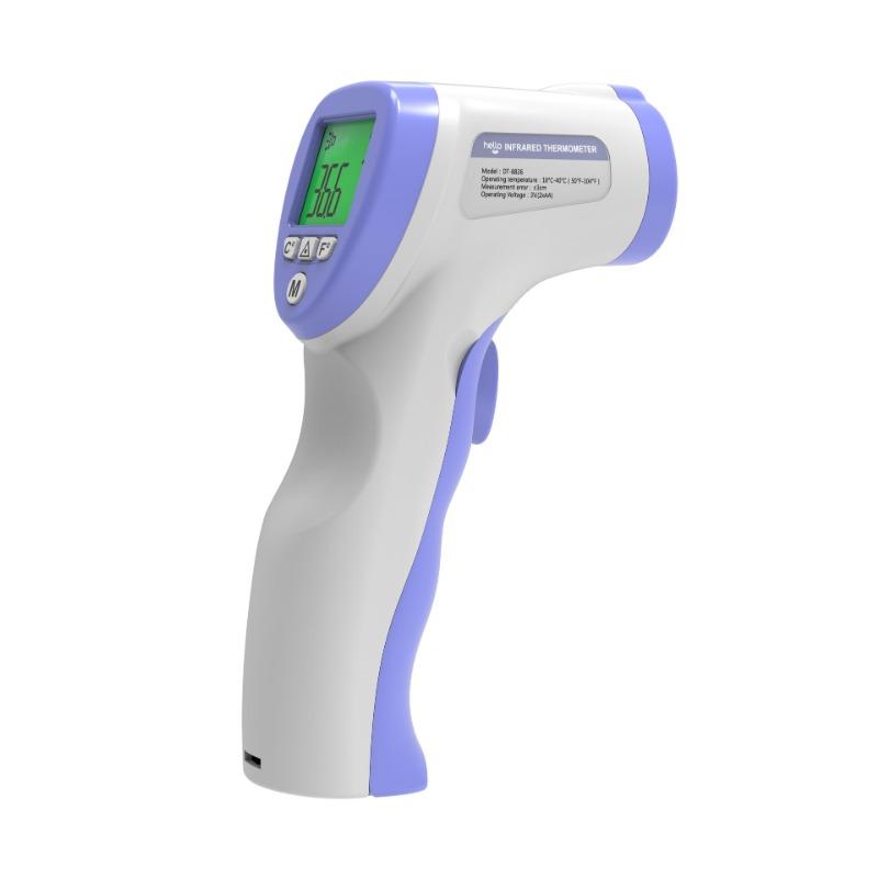 1PC Infrared Handheld Electronic Thermometer Non-contact Body Temperature Gun Three-color Screen Meituan Medical Forehead Temperature Gun