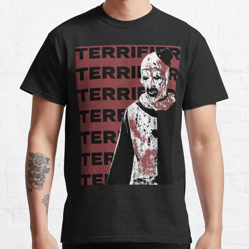 Art de clown Terrifier Waarderingsgenootschap Horrorfilm halloween enge moordenaar clown bedrukt