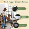 Dog Diapers Female, 3 Pack Puppy Diapers Female, Washable Reble Dog Diapers with Suspender for Peeing for Small Medium Large Female Dog in Heat Cycle