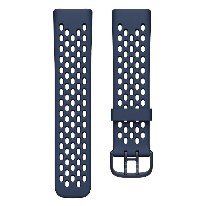 

Soft TPU Watch Band Replacement Strap Sport Wristband for Fitbit Charge 5 Navy Blue