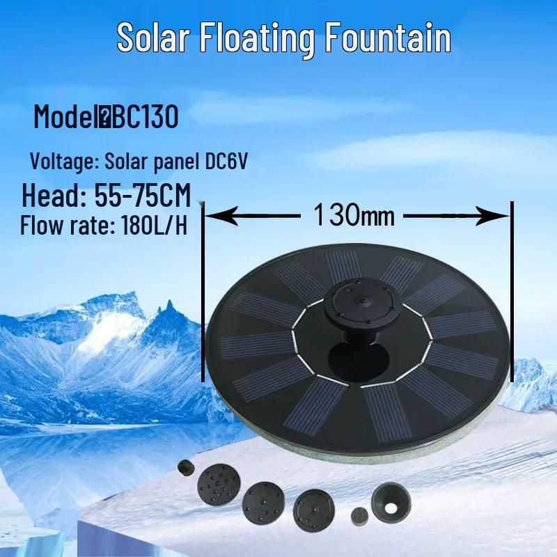 

Laminated Solar Powered Floating Bird Bath Garden Fountain