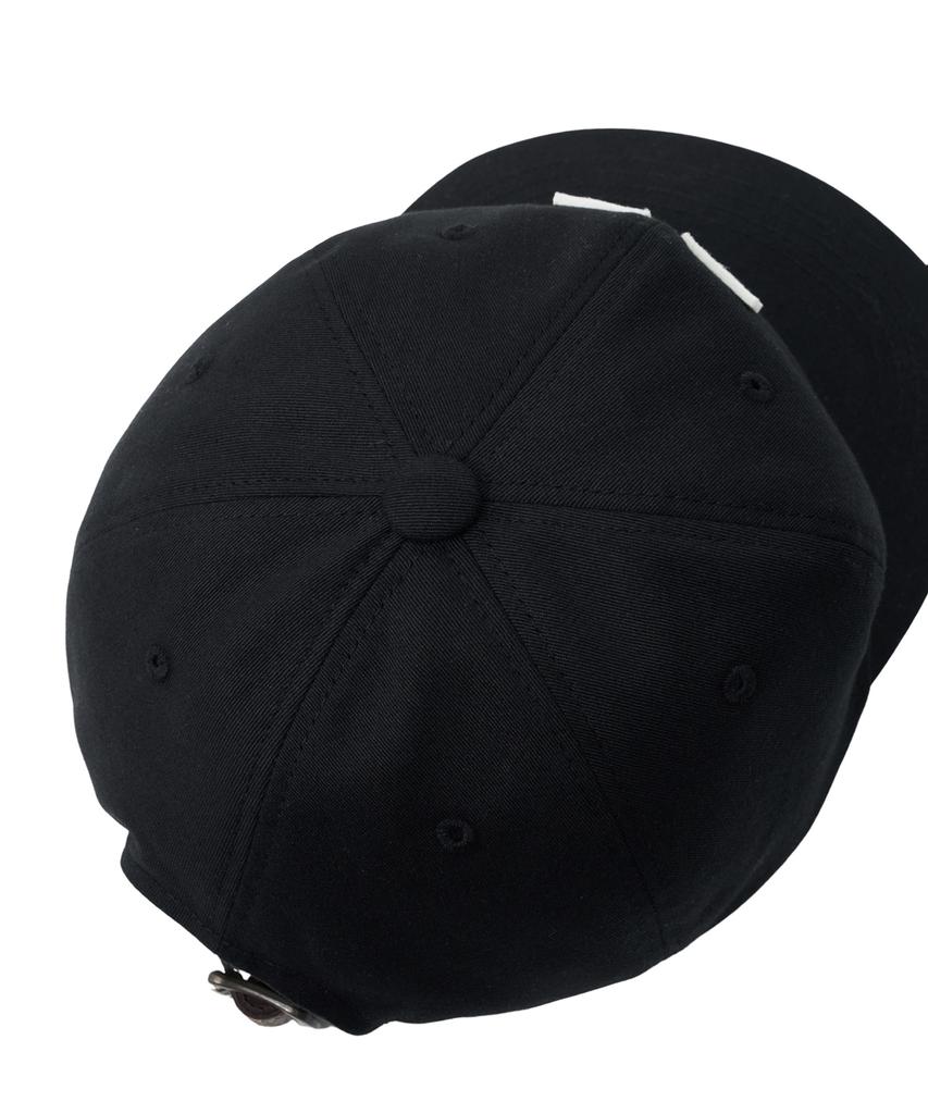 YALE Y Logo Leather Strap Cap_Black