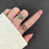 Vintage Distressed Embossed Heart Open Ring For Women Unique High End Versatile Personality Jewelry Fashion Accessory