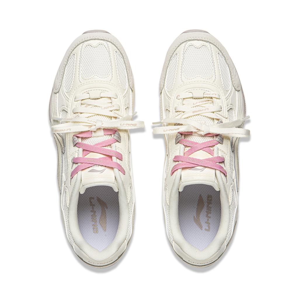 Li Ning Classic Thin Sole Retro Fashionable Comfortable Lightweight Soft Elastic Non-Slip Wear-Resistant Casual Shoes Women sneaker AGLW196-1