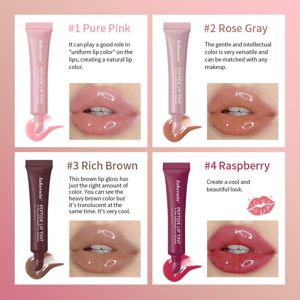 Lip Gloss Extended Wear Moisture-rich Lipstick Transparent Color Lip Glaze Cosmetics Suitable for Phone Case 4 Colors for Phone C