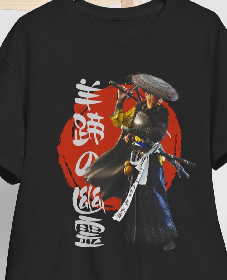 ATSU Ghost of Yotei Game Kanji Japan Samurai Japanese PS5 Gamer Gift Idea Shirt L
