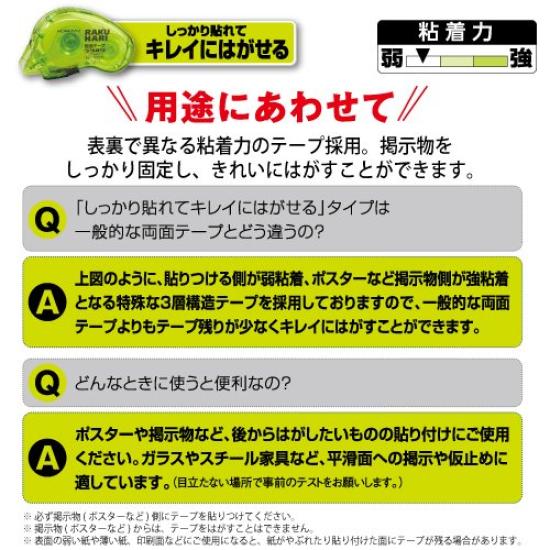 KOKUYO Removable 15mm x Double-Sided Tape, 10m, T-RM2015