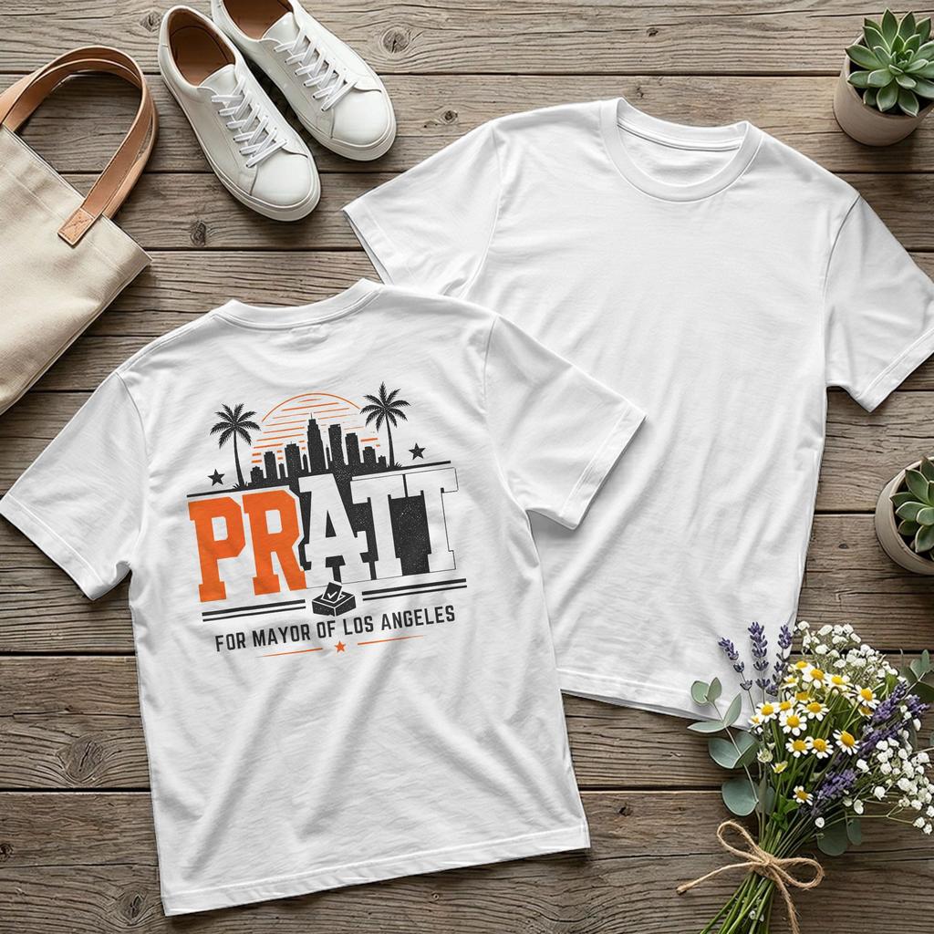 Backprint Spencer Pratt for Mayor of Los Angeles T Shirts Men 100% Cotton Male T-Shirts Tee Shi
