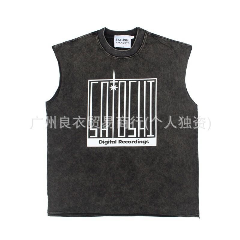 Unisex Oversized Streetwear Tee With Distressed Ink Wash Print Loose Fit Cotton T-Shirt Casual Wear