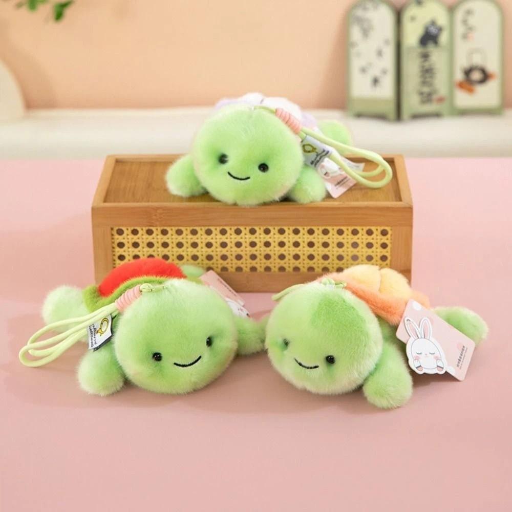 Watermelon Grape Turtle Plush Keychain PP Cotton Green Doll Key Ring Birthday Gift