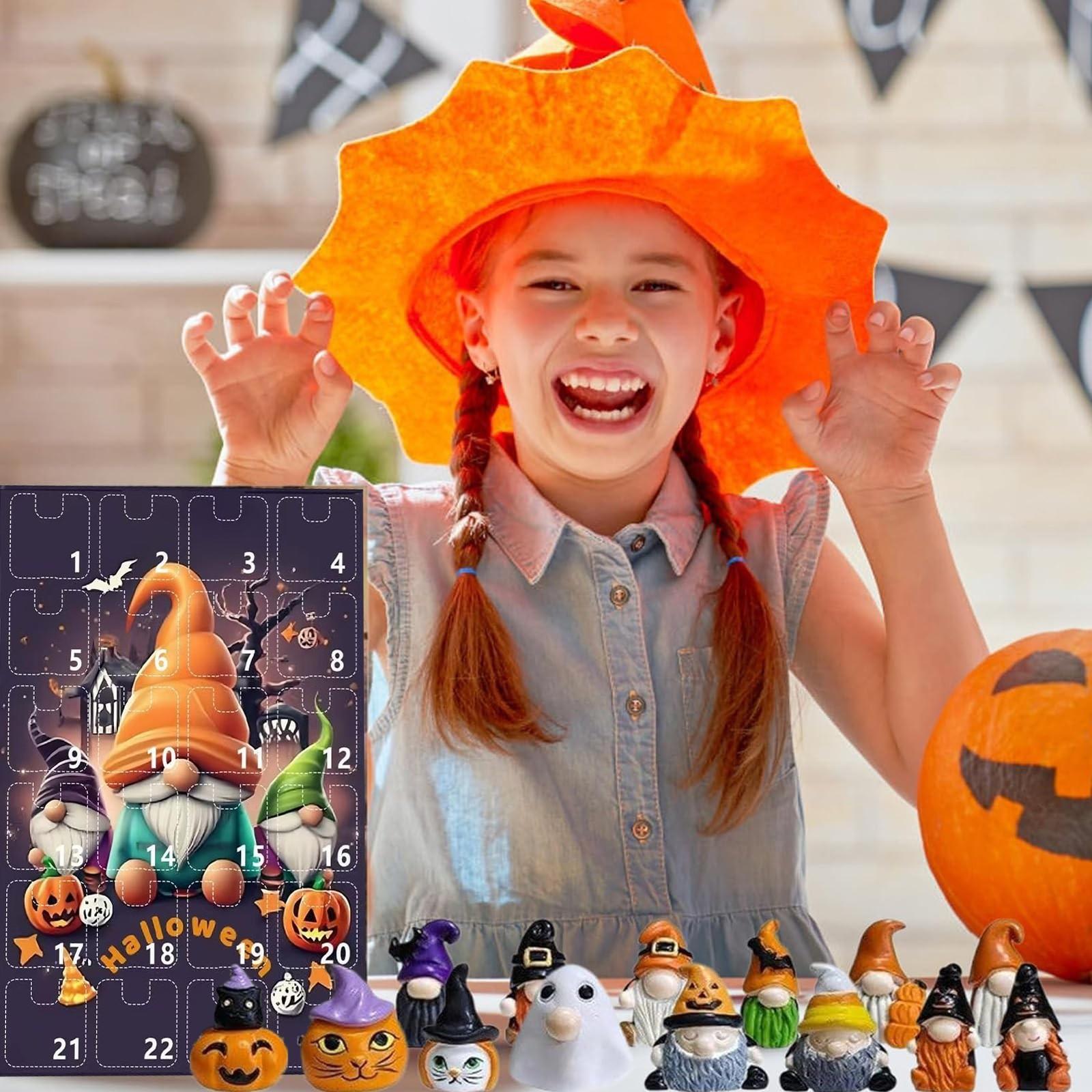 

Адвент-календарь на Хэллоуин перед Рождеством Адвент-календарь для детей на 24 дня Календарь на Хэллоуин Обратный отсчет Кукольная фигурка персонажа из фильма Коллекционная One Size