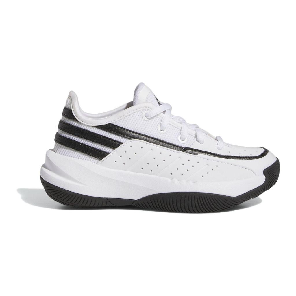 Adidas Front Court Comfortable Shock Absorbing Durable Low Top Kids Basketball Shoes Kids Sneaker White Black ID6193
