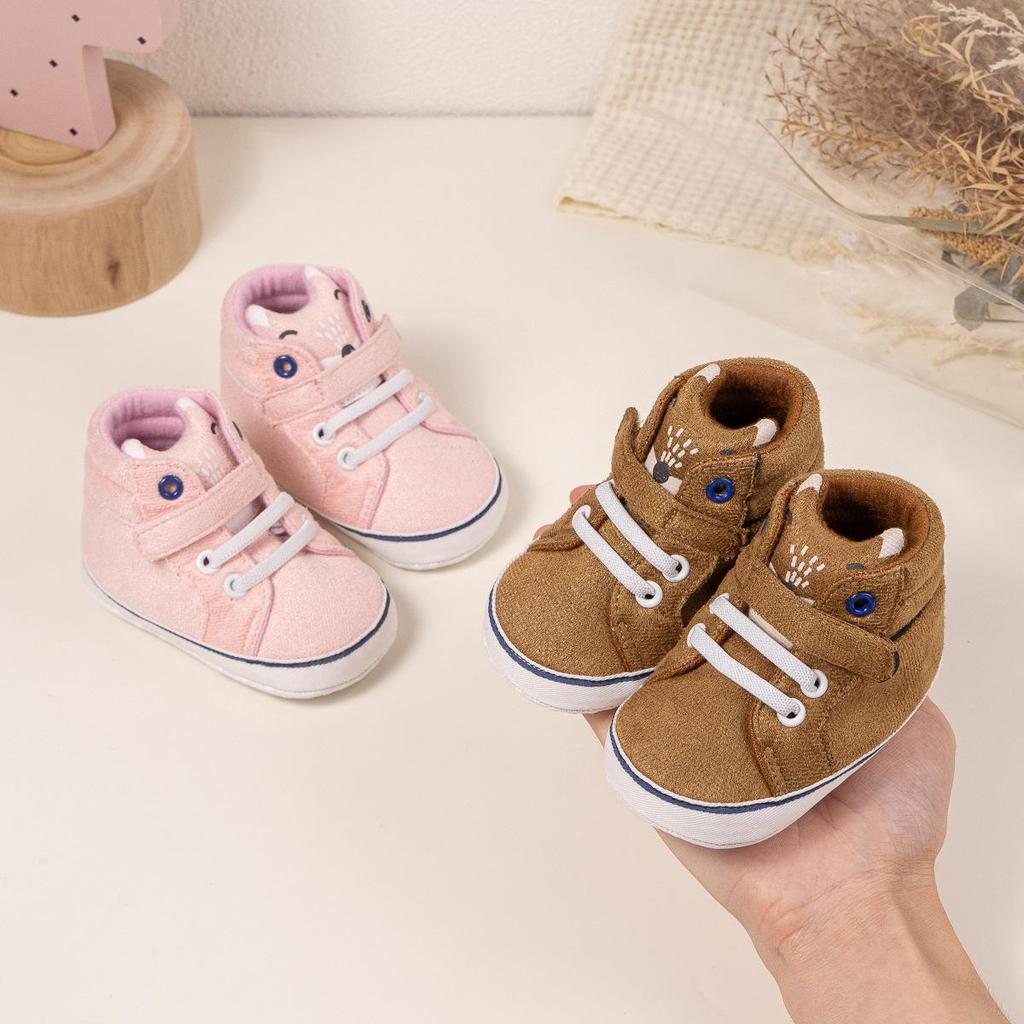 Infant Velcro High-Top Non-Slip Breathable Walking Shoes