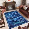Covor de podea din catifea de cristal cu tematică de leopard, covor cald personalizat cu nume și text, decorațiune pentru casă
