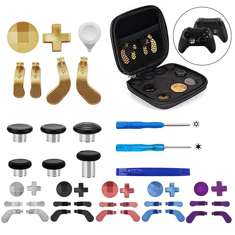1Set 2 Gen Keycap Metal D-Pad Trigger Paddles Replacement Thumbstick For Xbox One Elit Repair Kit Accessories