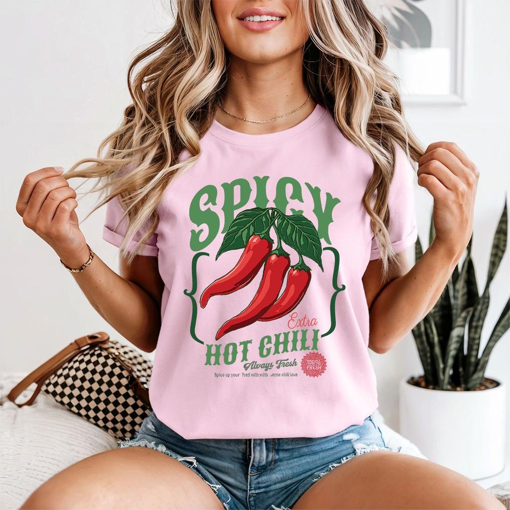 Scharfe Chilis Lebensmittel Unisex T-Shirt Grafik T-Shirt
