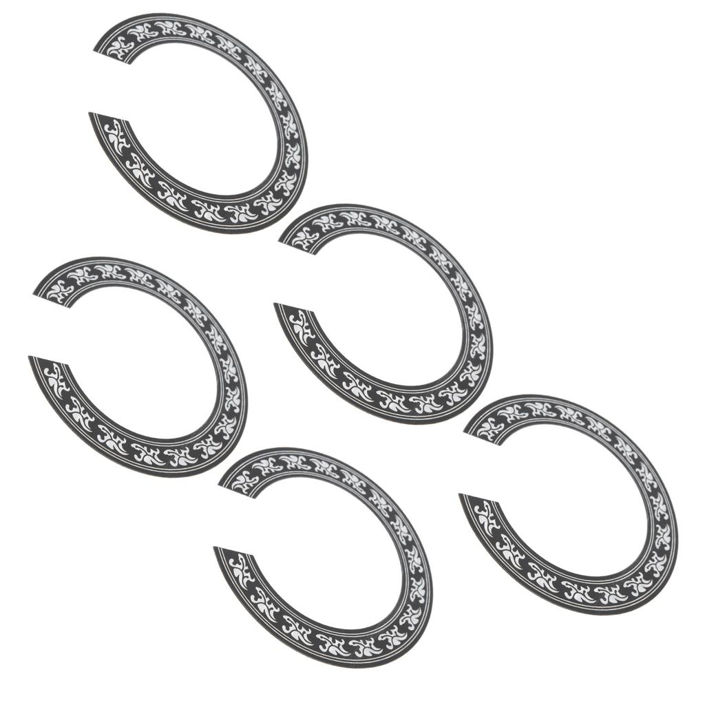 5Pcs Sound Hole Sticker 39in Round Classical Guitar Guard Tools Environmental Protection PVC