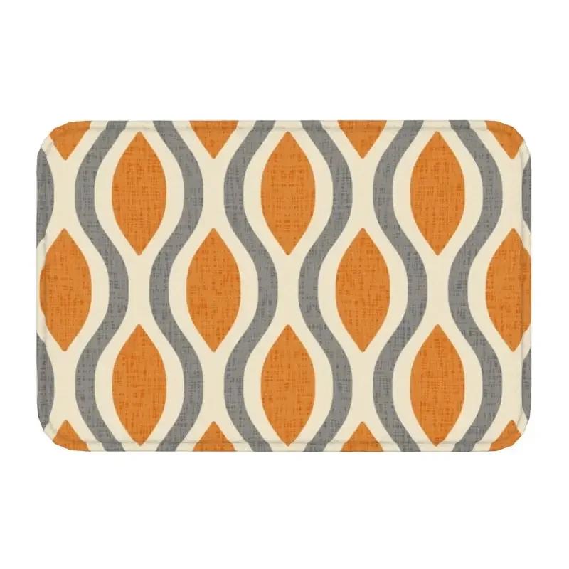 Orange Shining Looped Hexagons Overlook Hotel Carpet Front Door Floor Entrance Mat Geometric Kitchen Bathroom Doormat Rug 40cm x 60cm