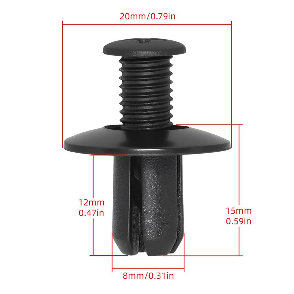 50 / 100 Stück Auto-Clip Stoßfänger Kotflügel Druck 6mm 8mm Niet Halter Kunststoff Befestigungsclip Kfz-Ersatzteile Auto Niet Befestigungselemente