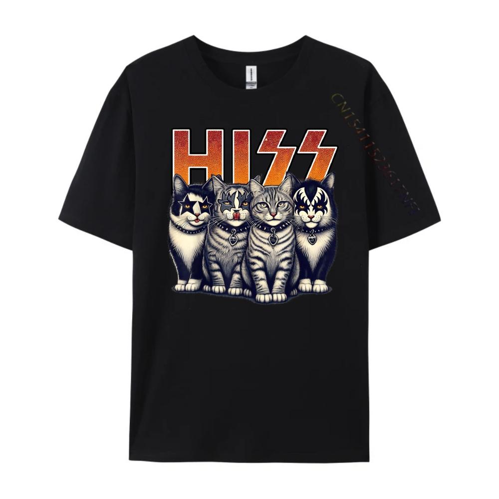 Hiss Funny Cats Kittens Rock Rockin Birthday Gifts Idea Clothing TShirt T Shirt for Men Valentines Day Gift TShirt