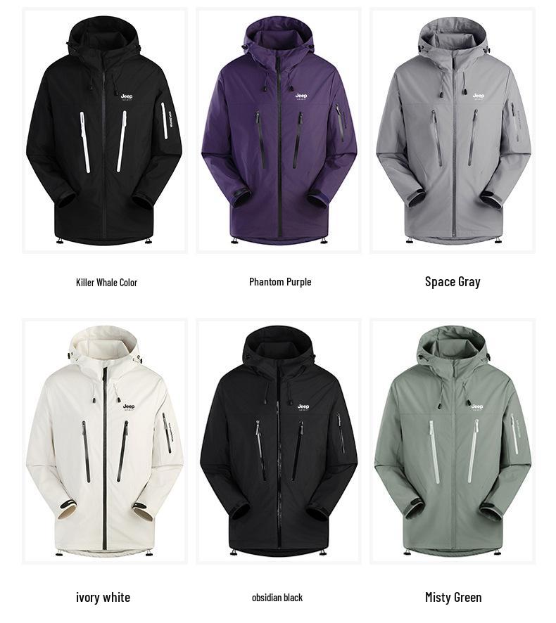 Big Brand Blue Assault Jacket 2025: Windproof, Waterproof, Stylish for Men & Women, Ideal for Spring & Autumn Mountaineering.