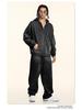 BE Winter 2025 Men's American Trend Plus Velvet Hooded Sweatshirt & Straight Casual Pants Two-Piece Set