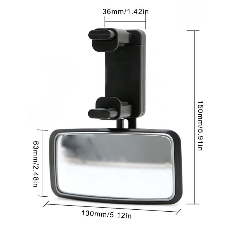 Safety Car Backseat Rear View Mirror Shatterproof Wide Angles Observation Clip Rear Facing Mirrors For Infant Security