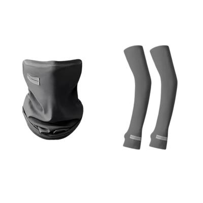 Asng + Ice Sleeve 2-Piece Set, Summer, Cooling, Sun Protection, Sweat Absorbent, Quick