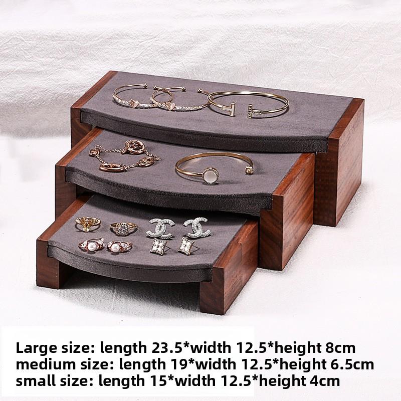 Walnut Jewelry Display Prop Set Combination Bracelet Display Stand Jewelry Display Stand Necklace Display Stand