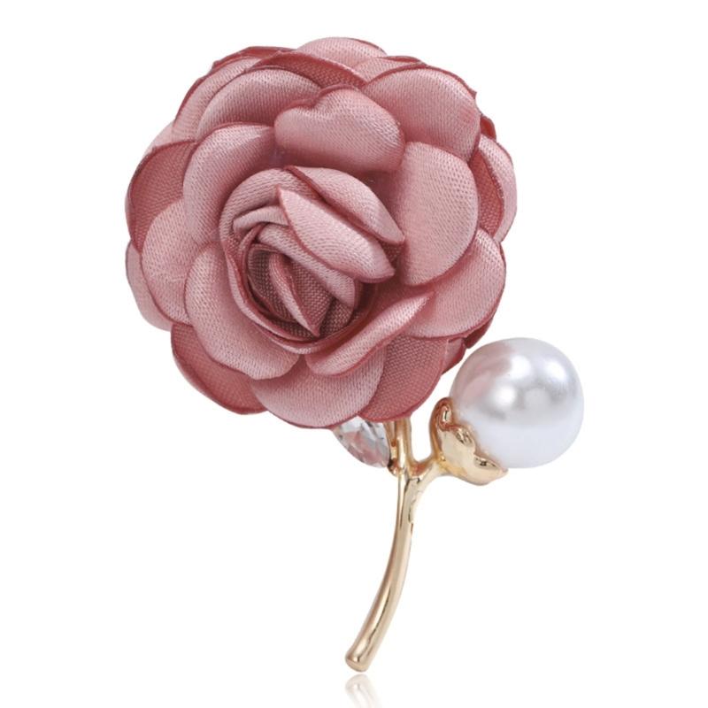 Women 3D Floral Brooch Lapel Pin Ladies Shawl Brooch Pin Clothing Jewelry Accessory for Wedding and Event Outfit