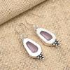 Pink Chalcedony Gemstone Handmade 925 Sterling Silver Earring Jewelry For Love