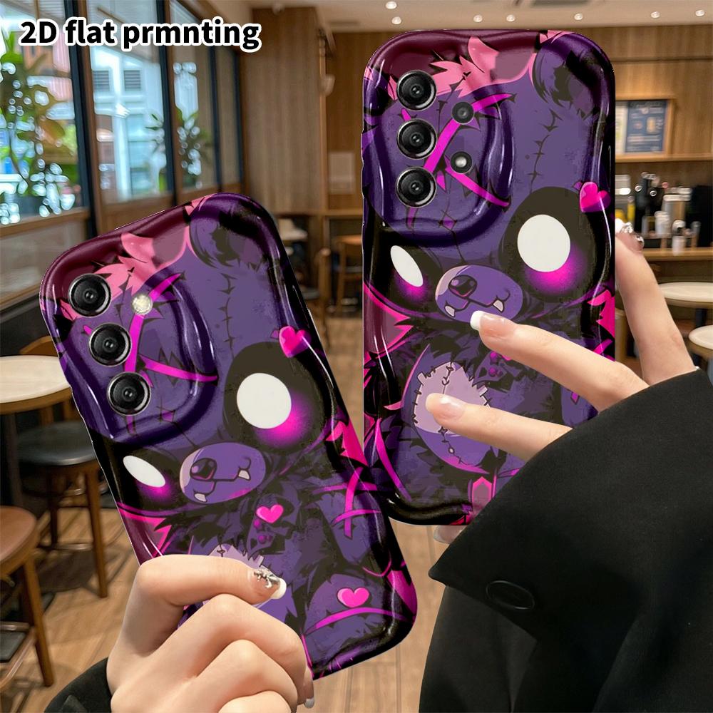 Phone Case: 2D Flat Samsung Galaxy A34 A35 S20 S22 S21 FE Plus Ultra Protective Case, Broken Bear, Christmas and Halloween Holiday Gift