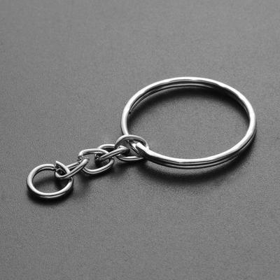 25mm Metal DIY Split Ring Keyring Keychain Short Chain Key Fob