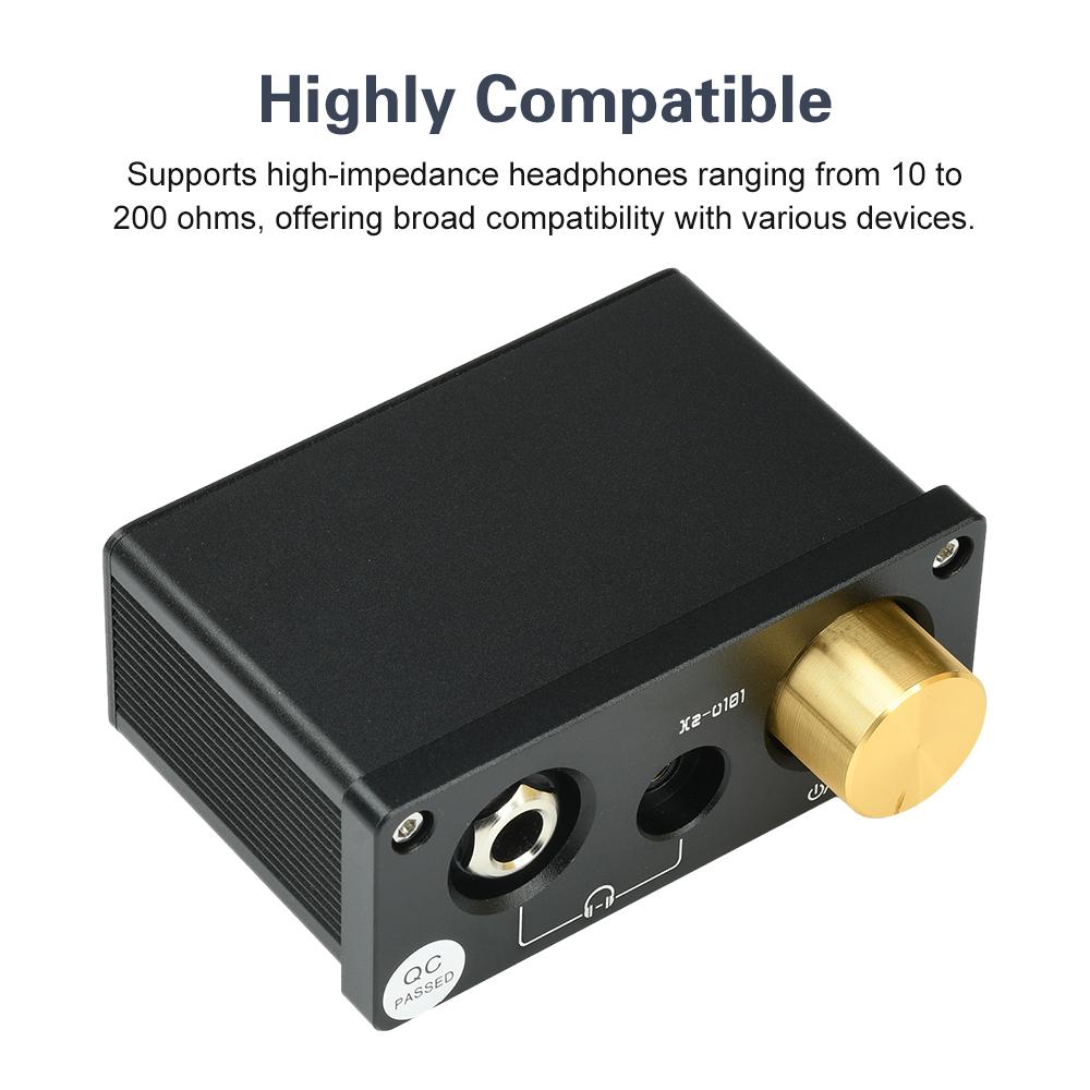 DC 5-12V Xz-U101 Linear Headphone Amplifier Desktop Mini Headphone Amplifier RCA Audio Amplifier Suitable for 3.5mm/6.35mm