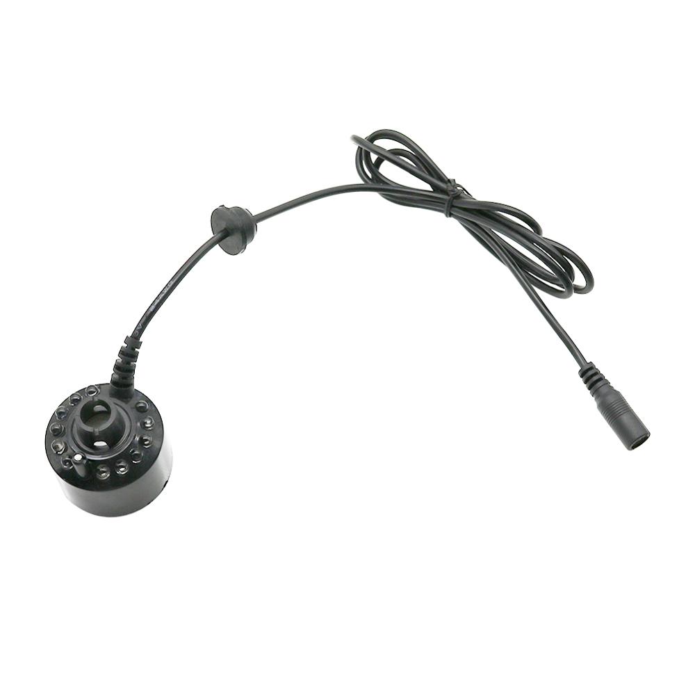 12 LED Lamp Beads Atomizer Aquarium Fish Tank Misting Maker Incubator Humidifier Indoor Rockery Landscaping Colorful Light