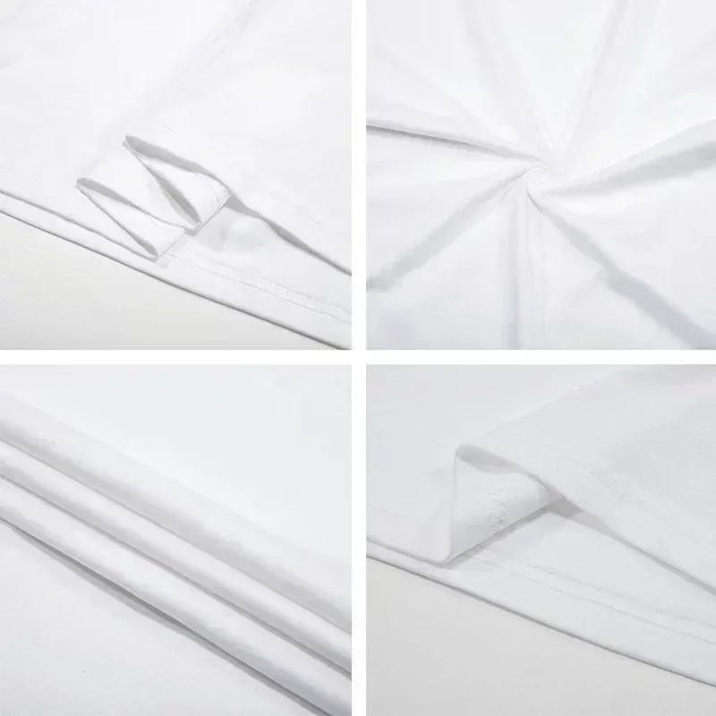 Ny herr-t-shirt i bomull med korsmönster, moderiktig och bekväm, sommar, lös storlek, vardaglig par-t-shirt