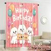 2pcs, 2D FLAT PRINTING Curtains (Without Rod) PuppyCelebration Popular Minimalist Curtains Versatile 100% Polyester Curtains