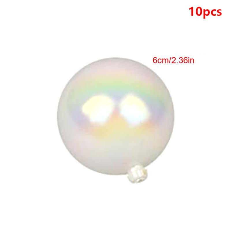 10Pcs Colorful Ball Cake Topper Transparent Balloon Cupcake Diy Decoration For Birthday Party Wedding