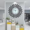 Artistic Wrought Iron Wall Clock - Modern Quartz Design for Living Room Decor