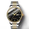 Swiss Skeleton Men's Automatic Watch, Double Calendar, Steel Band