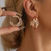 925 Silver Star Moon Hoop Earrings for Women Girls Zircon Dangle Earrings Gold Silver Party Jewelry Gifts