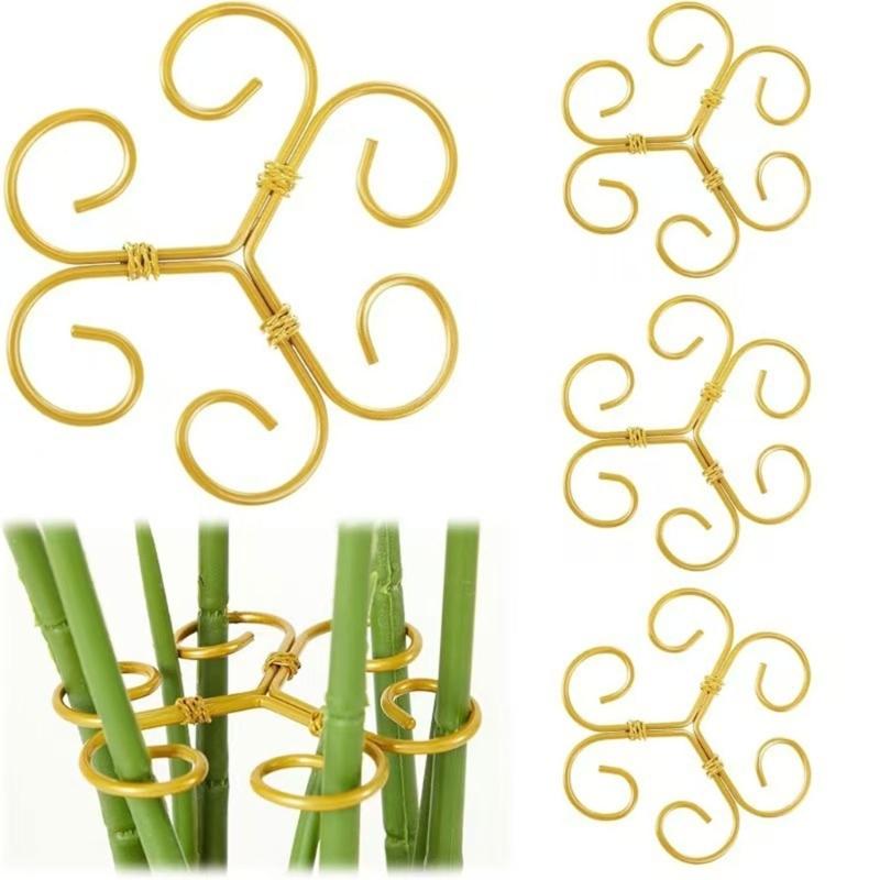 Rustproof Metal Flower Support Stake For Indoor Outdoor Climbing Vine Bouquets Decorative Garden Plant Structure 4 Pack