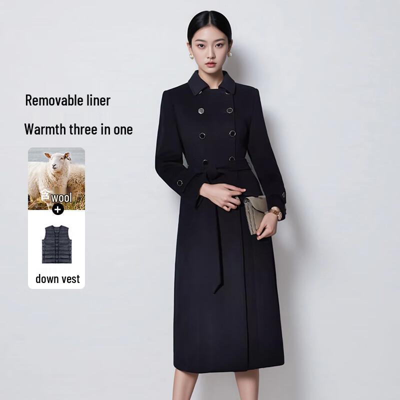 Women's Professional 50% Wool Long Overcoat